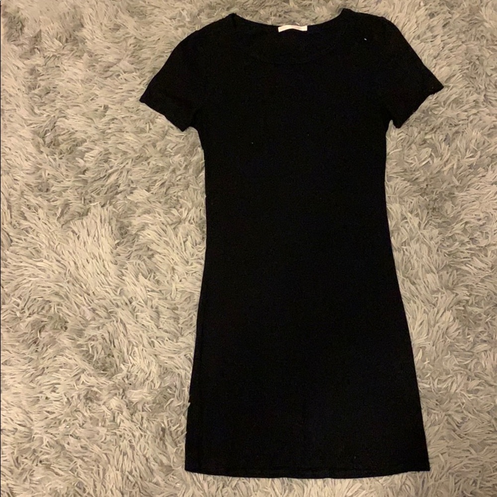 skin tight black dress